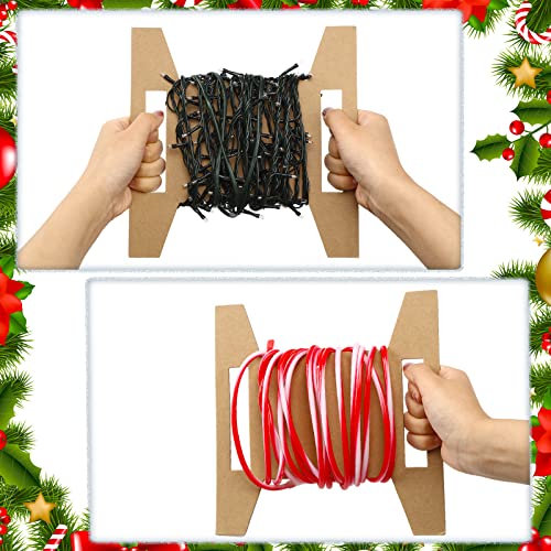 18 Pieces Christmas Light Storage Light Bulb Storage Christmas String Lights Organizer Holder for Reel Extension Cord, Garland, Beads, 8.66 x 8.66 Inch
