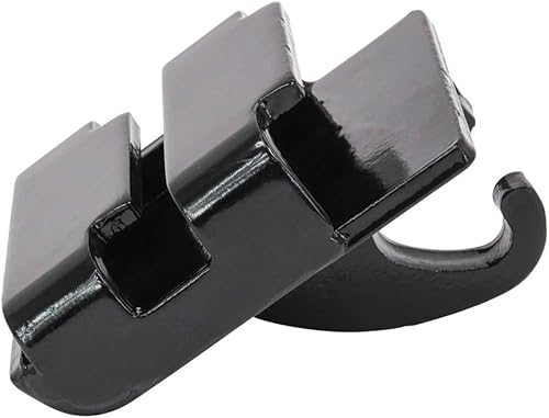 Miniatura 2 de Mytee Products Torno de remolque doble L, gancho de estante bajo, recubrimiento de polvo negro