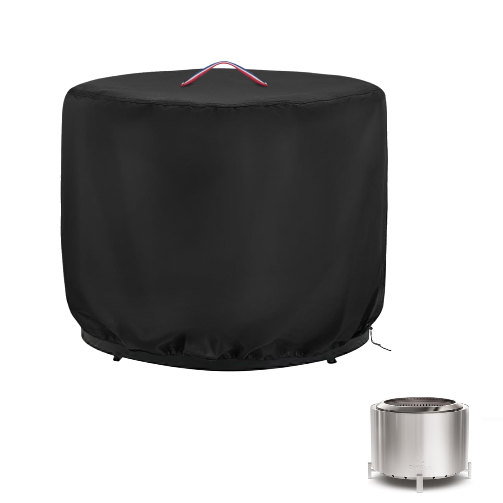 Round Fire Pit Cover 600D 28in Firepit Cover for OutVue Fire Pit
