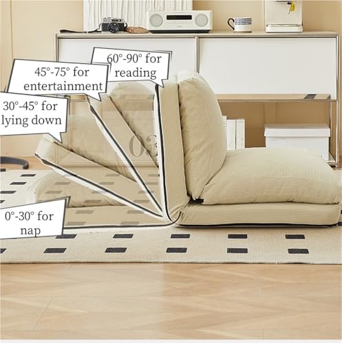 Chaise de sol réglable pour adulte, siège de jeu et de yoga blanc - 6