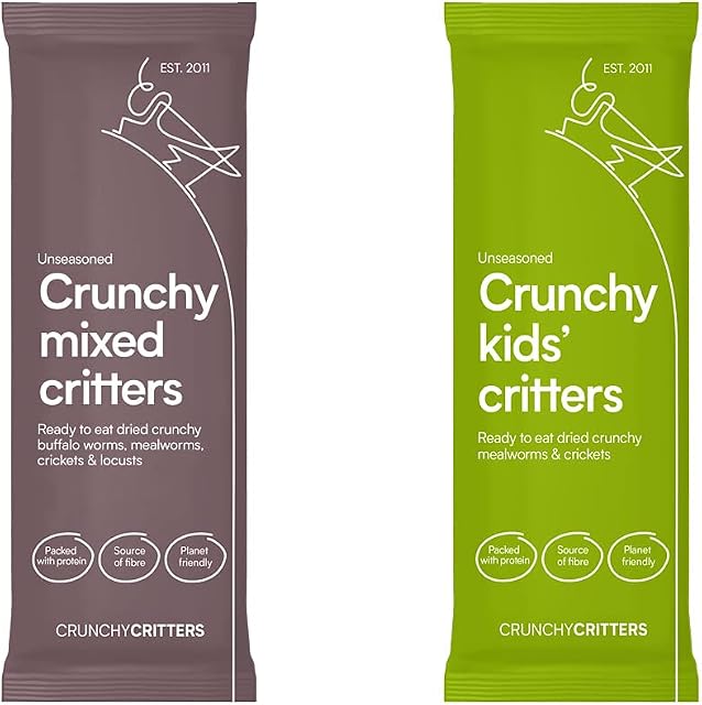 Crunchy Critters Edible Insects Two Pack: Mixed Critters and Crunchy Kids' Critters