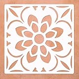Reusable Large Stencils for Painting Floor, Tile, Walkway, Patio, Front Porch, Concrete Floor, Floor Stencils Tile Stencils Concrete Floor Stencils, 2-Pack, 12x12 Inches, Sunflower Pattern