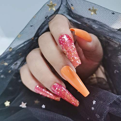 Amazon Com Umillars 24pcs Glitter Glossy Acrylic Coffin False Nails Full Cover Uv Topcoat Fake Nails Tips Natural Long False Nails For Ballerina Cosplay Office Lady Nail Art Coffin Orange Beauty Amazon Com Umillars 24pcs Glitter Glossy Acrylic Coffin False Nails Full Cover Uv Topcoat Fake Nails Tips Natural Long False Nails For Ballerina Cosplay Office Lady Nail Art Coffin Orange Beauty