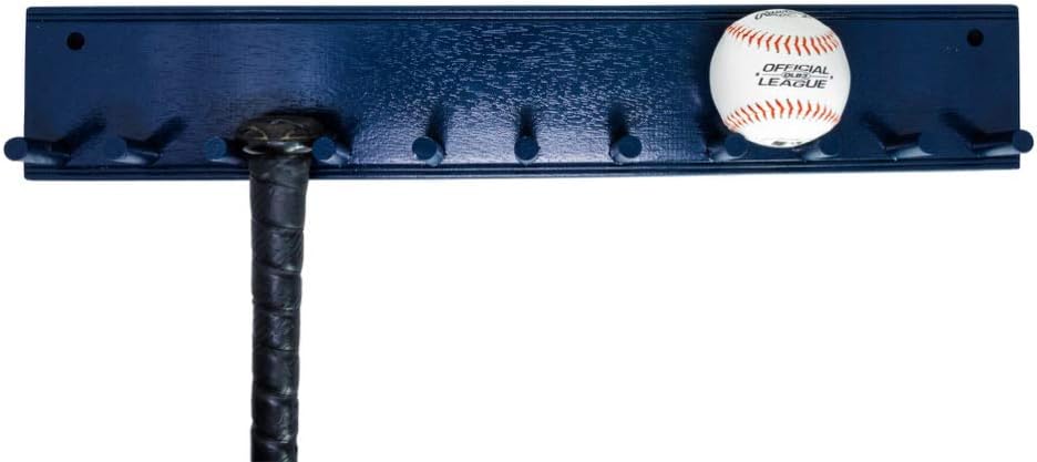 MWCSPORTS Baseball Softball Bat Rack Meant to Hold Up to 10 Full Size Standard Bats Holder Display Trophy Awards Baseball Bat Rack Shelf Holder Wa