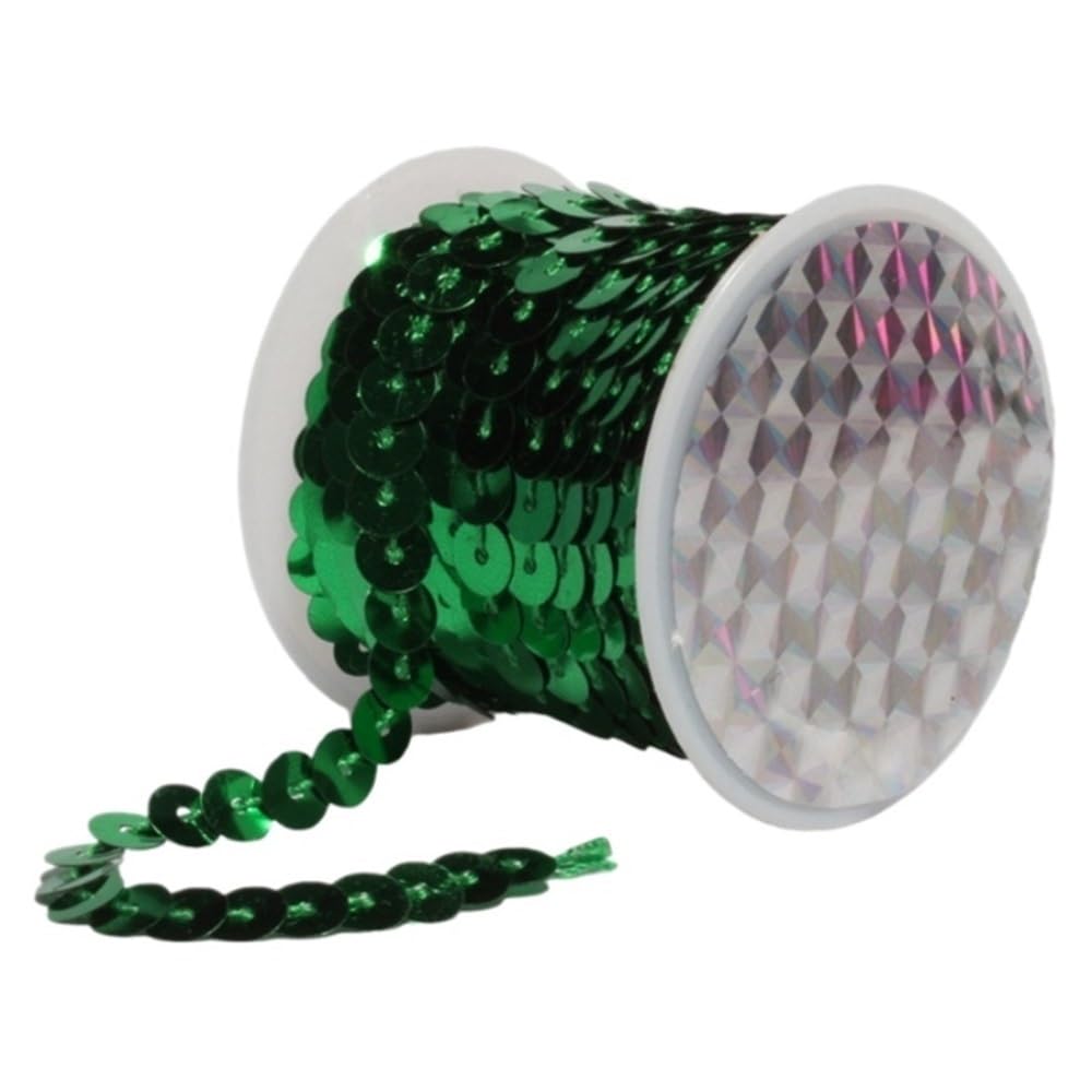 Cekinowa błyskotka Sznurek wykończeniowy 5 m x 6 mm Wielokolorowy pasek PCV