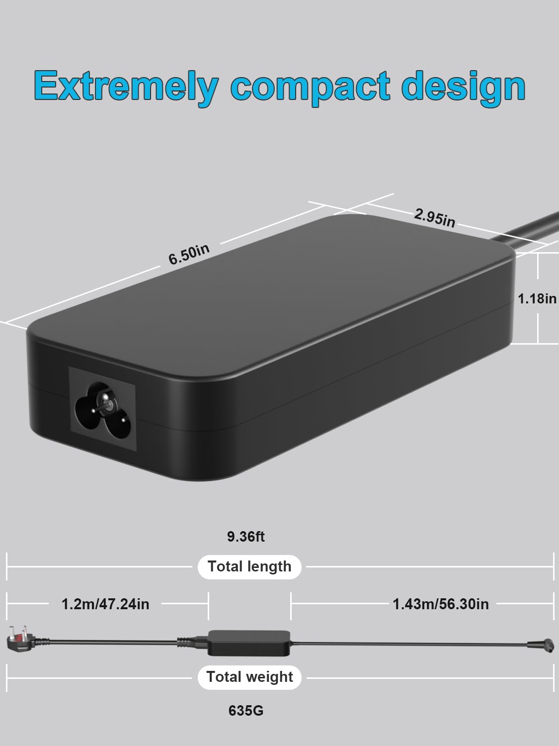 180W Cargador Adaptador para GIGABYTE G5 G6 G7 G6X 11th 12th (2023 2024) KF MF ME MD KF5 MF5 GE GD KF KC KD KE 9KG 9MG Gaming Laptop Computer Charger AC Power Supply Adapter Cord