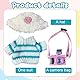 Kuscheltier Kleidung Kompatibel mit 17cm Labubu Stofftiere Bekleidung Zubehör für Labubu Kleidung Pullover Latzhose Outfit DIY Kinder Geschenke für Jungen und Mädchen (Blau, 17 cm - A)