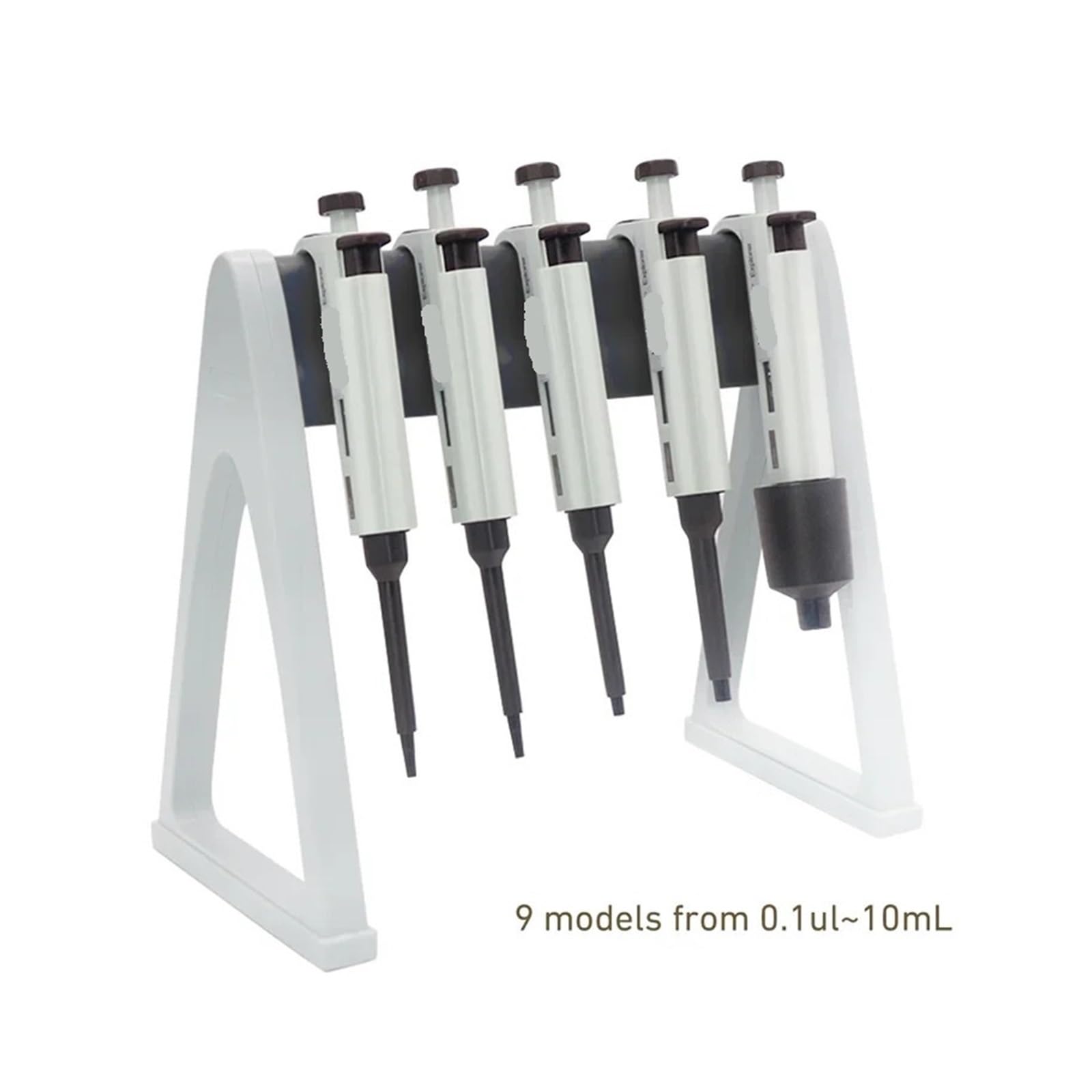 Pipette 2 Stück Labor-Mikropipette, Verstellbare Digitale Einkanalpipette, Halbkunststoff Mit Spitze 0,1–10 Ml für Labor(M100-1000ul)