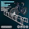 MONZANA® Râtelier 6 vélos métal support de rangement pneu 65 mm max range-vélos support rangement vélo VTT enfants BMX #2