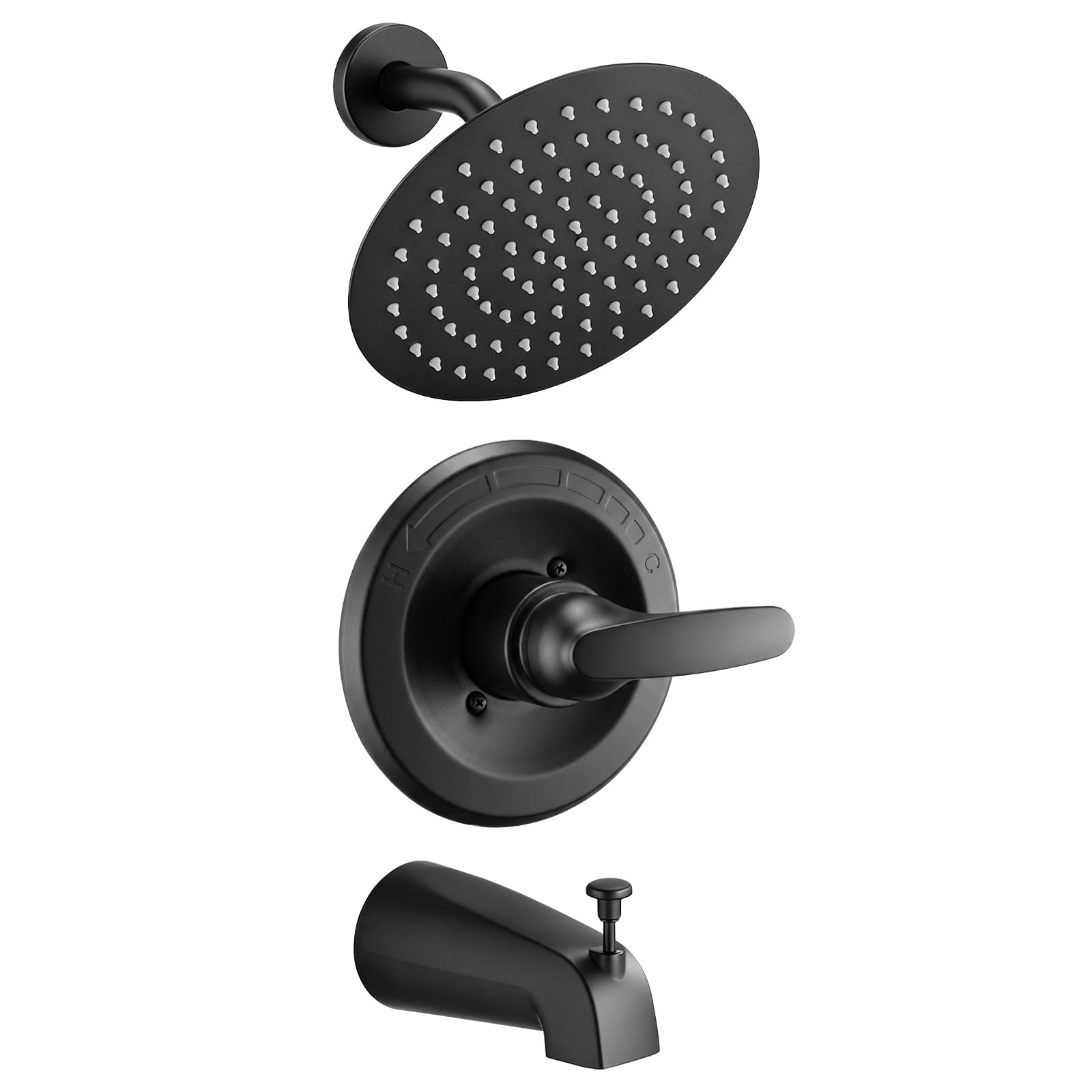 Photo 1 of Ultrimkit 8" Rain Shower Faucet Trim Kit - Matte Black