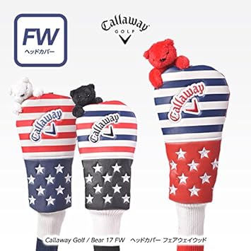 Amazon エンタメプレゼント マーカー付セット キャロウェイ ベア ヘッドカバー Fw フェアウェイウッド 用 Callaway Bear 17 Fw ゴルフ キャラクター ヘッドカバー エンタメゴルフ ヘッドカバー
