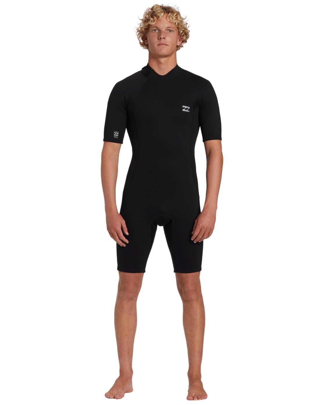 Billabong Mens Foil 2mm Back Zip Shorty Wetsuit ABYW500122 - Black