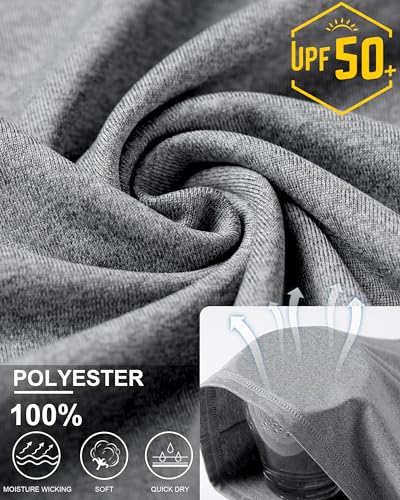 isnowood UPF 50+ Swim Shirts for Men, Sun Protection Short Sleeve Rash Guard Mens Quick Dry Surf Athletic Beach Shirt3