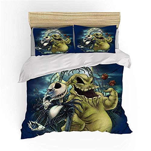 MENGBB 3D Ropa de Cama para niños Anime peliculas terror zombies, 200x200cm Tener 4 Tamaño, 3D Impresión Microfibra Juego de Fundas de Edredón Incluye Funda Nórdica y Funda de Almohada para Familiar y