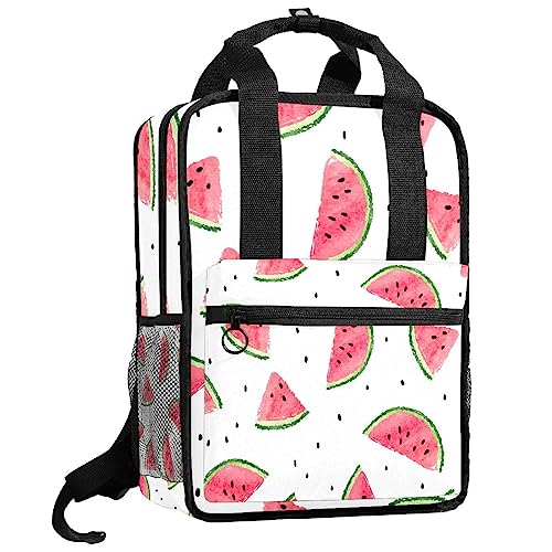 Sac à dos motif pastèque multicolore pour filles et garçons avec bretelles réglables 35cm