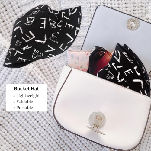 Image of Reversible Bucket Hat for Women Summer Travel Fisherman Cap, Girls Cute Double Side Wear Bucket Cap
