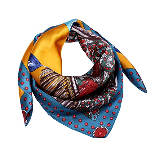 Head Scarf for Women Silk Feeling Hair Scarf Square Neck Satin Scarves Wrap for Sleeping