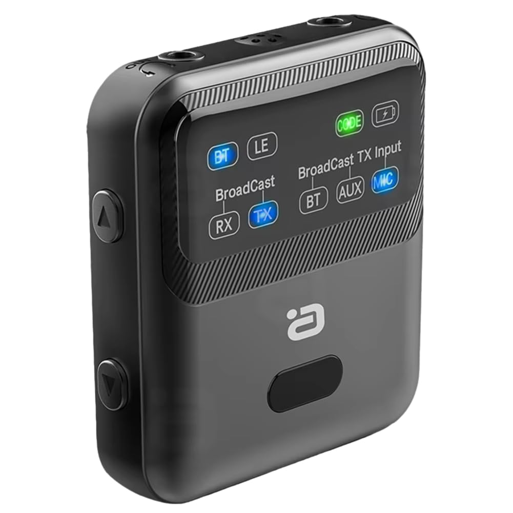 Adaptador de audio Bluetooth 5.4 LE ideal para transmisiones simultáneas en salas 8