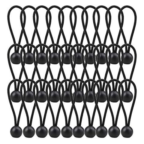 AOPRIE 30 Pack Black Ball Bungee Cords Cover