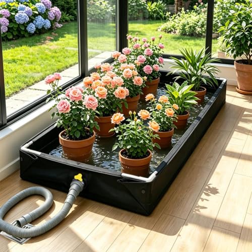Hábitat de reptiles para tortugas plegable y portátil con base estanca contra fugas 4