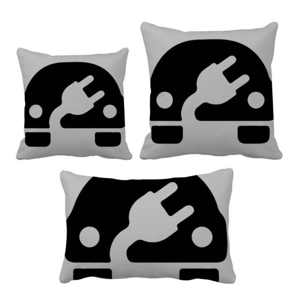 DIYthinker Plus Minus Sign Energy Vehicles Schützen Sie die Umwelt Werfen Kissen Set Kissen Deckel Startseite Sofa Dekor Geschenk