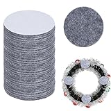24 Pcs Wreath Pad Door Protector Felt Adhesive Non Slip Door Pads Garland Wreath Backing Padding Scratch Protection for Doors Crafts Holiday Scratch Dings Dent (24)