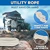 TECEUM 500lb Cotton Rope 3/16” (5 mm) – 50 FT | 100 FT– Strong All-Purpose Braided Rope – Natural Cotton – for Crafting, Сamping, Clothes Line, DIY, Indoor & Outdoor Use – Natural #5