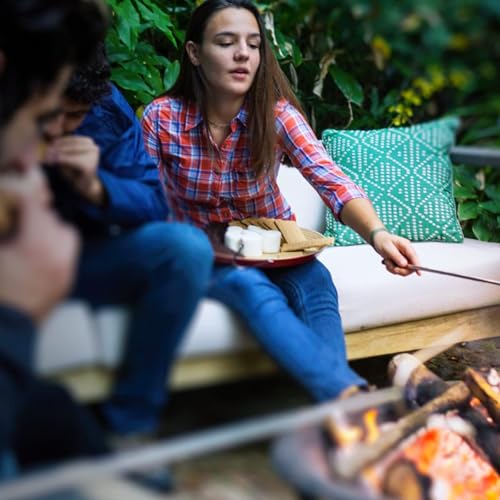 Tapirus 4 Ausziehbare Camping-Sticks zum Marshmallow-Braten, langlebige Edelstahl-Ausrüstung, Grillspieße mit isolierten Griffen, Teleskop-Gabeln, Utensilien für Smores, Hot Dogs & Shish-Kebabs