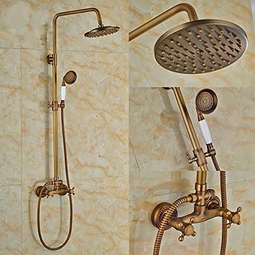 Douche de pluie en laiton antique et mitigeur pour un bain relaxant