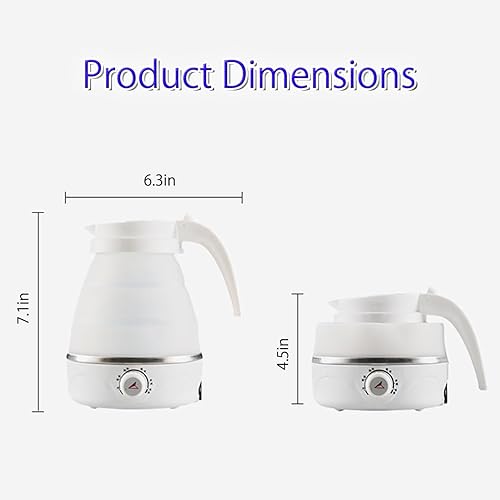 Miniatura 7 de Hervidor eléctrico plegable portátil de viaje plegable de silicona de grado alimenticio, mini caldera de agua para café o té, olla de hervir agua