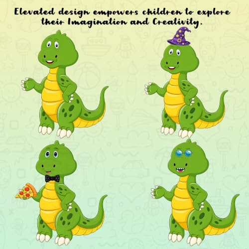 Image of CodersParadise Dinosaur Make-a-Face Sticker Activity Set, 12 Sticker Sheets, Mix & Match Dinosaur Face Stickers, DIY Craft for Kids, Birthday Party Favors, Classroom Activities, Goodie Bag Fillers