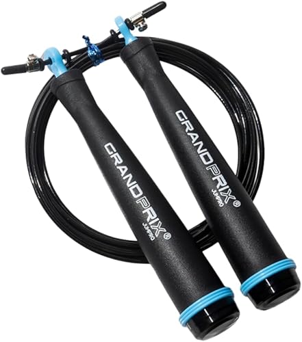Cuerda de saltar para hombres y mujeres (serie Grand Prix Ultra Speed)  Cuerda de alambre ajustable para CrossFit, boxeo y entrenamiento de fitness