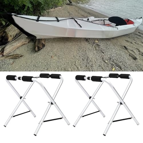 Aumotop Support de Support de Kayak Compact Rangement canoë en Alliage D'aluminium 17 Pouces Haut, Kayak Portable 2 Pièces pour le et le Paddleboard – vue 2