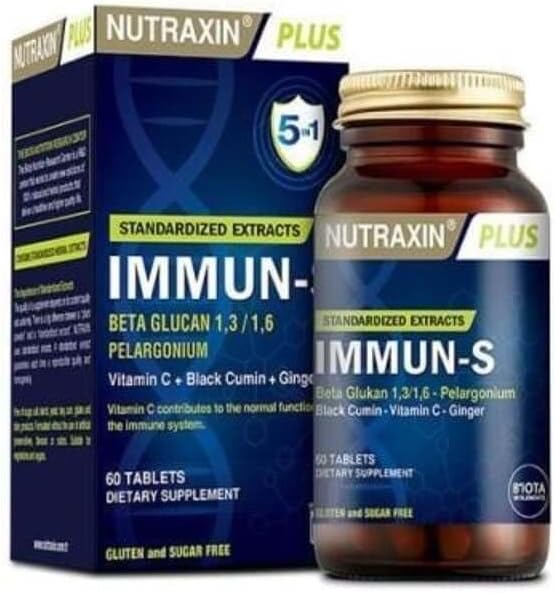 Nutraxin Immun-S Beta Glukan 1,3/1,6 200 mg 60 Tablet + Facial Cleanser Hediye, SnowCosmeticjl14