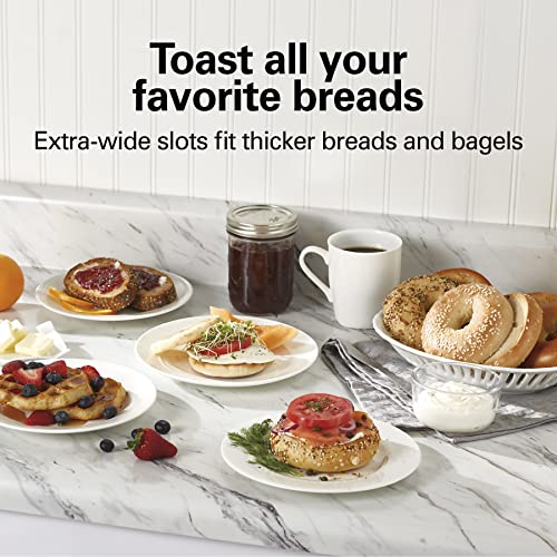 Hamilton Beach 2 Slice Toaster With Extra Wide Slots, Shade Selector, Auto-Shutoff, Cancel Button And Toast Boost, Black #TOP1