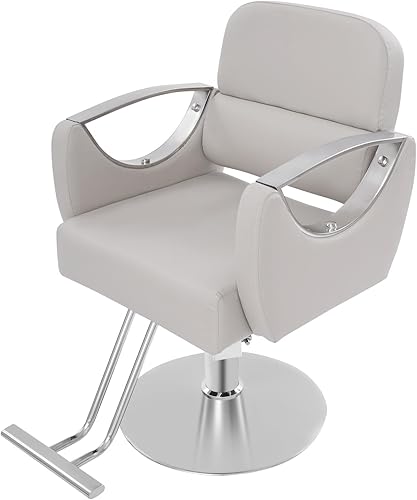 Miniatura 63 de Silla de peluquería para estilista, silla de peluquería para el hogar, altura ajustable y giratoria de 360°, sillas de salón de belleza, spa,