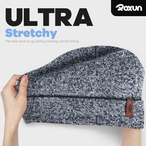 Image of ROXUN Beanie for Men /Women Winter Hat Soft Warm Unisex Skull Stocking Cap | cuffed beanie,stretch-knit fit ,suits daily wear,hiking, skiing cycling