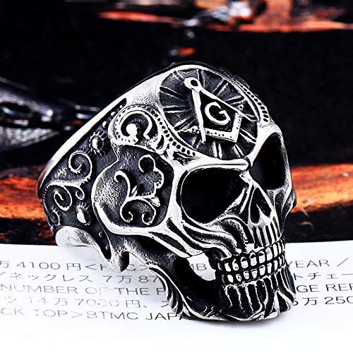 Image of Genuine Stainless Steel Ring Jewelry for Men Fashion Punk Biker Skull Rings
