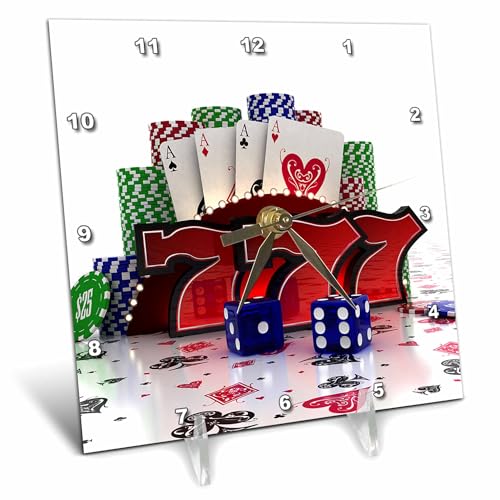 Casino Concept 6x6 Desk Clock