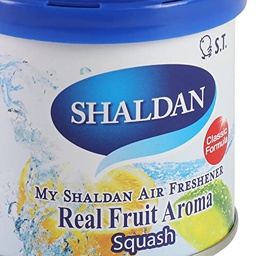 Image of Auto Dynasty My Shaldan Japanese Room /Car Limonene Gel Natural Air Freshener, Cans, Blue Squash Scent, 80g