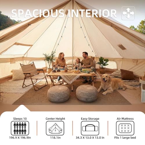 Carpa tipo campana de 16.4 pies para camping familiar miniatura 6