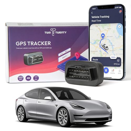 TWO TWENTY TT-01 GPS Tracker for Vehicles – Plug & Play OBD-II,...