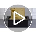 Image of Polyresin Table Top Stylish Leaf Print 4 Diya Steps Indoor Water Fountain for Home Decor with LED Light & Speed Controller Pump (Size: 40 x 29.5 x 22CM | Colour: Cream | Weight: 2250 gram)