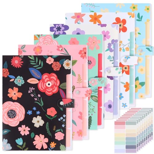 EOOUT 6pcs Expanding File Folders with 5 Pockets