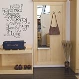 In This Home We Are Real We Do Second Chances wall saying vinyl lettering home decor deal sticker quotes rules home appliques art