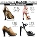 Heel Hunks Black H4 Heel Caps 12.5 x 13.5 mm | Heel Protectors Replacement Tip Caps for High Heel Shoes and Stiletto | Anti-Slip and for Grass - (5 Pairs)