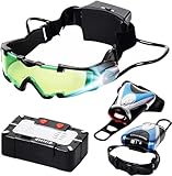 Dazmers Spy Gear Set for Kids - Night Vision Goggles for Kids and Spy Accessories Kit, Micro Voice Disguiser, Infrared Chaser Equipment - X Glasses Surveillance Toys for Kids 8-12 - Kids Spy Kit