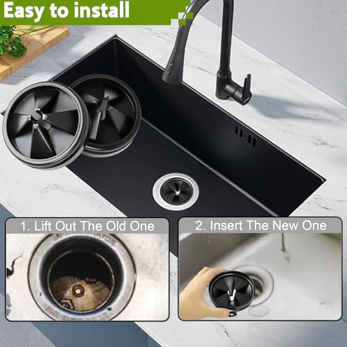 8 Pack 3 3/8 Inch Garbage Disposal Splash Guard - QCB-AM Replacement for InSinkErator Evolution & for Moen Models Silicone Splash Baffle with Noise Reduction, Leak-Proof Drain Protector Accessories