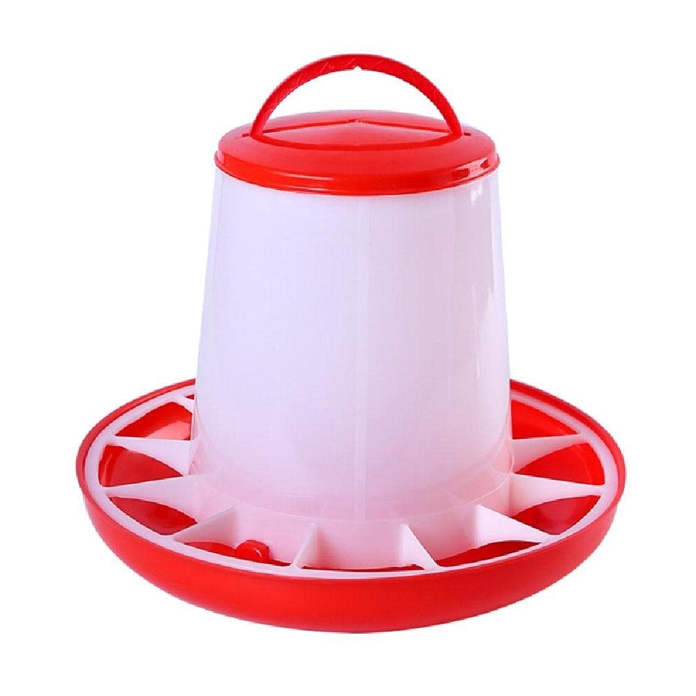 Automatic Chicken Feeder for Poultry Birds Chicken Food Dispenser with Handle Design Easy to Clean Food Bucket Baby Chicken Feeders No Waste
