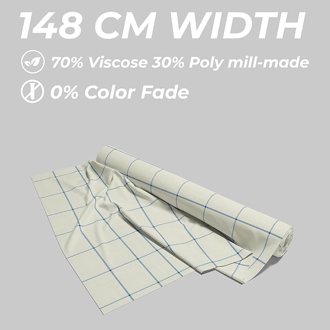 Image of BIGREAMS Unstitched Checkered Suiting Luxury Pants Fabric for Men - 1.5 Meter Pant Piece | Premium Blended Material | Soft Finish | Ideal for Formal Trousers